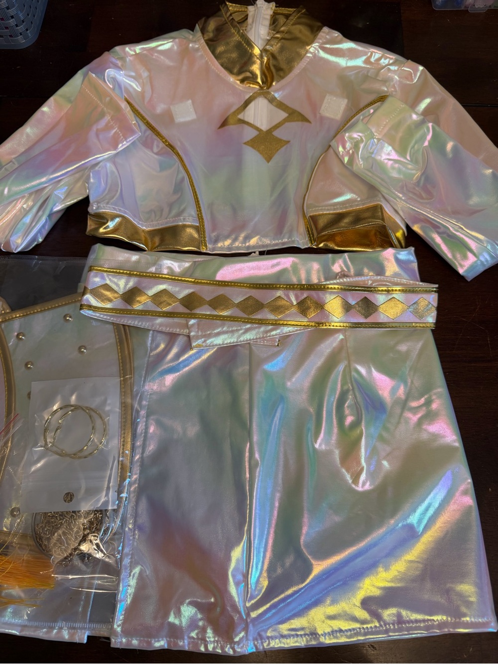 Iridescent Gold Trim Kids Costume Set